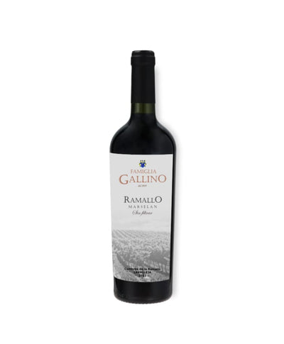 Botella de Marselan Sin Filtrar — Vino tinto Famiglia Gallino